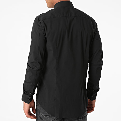 Chemise Manches Longues CK Chest Logo 9065 Noir