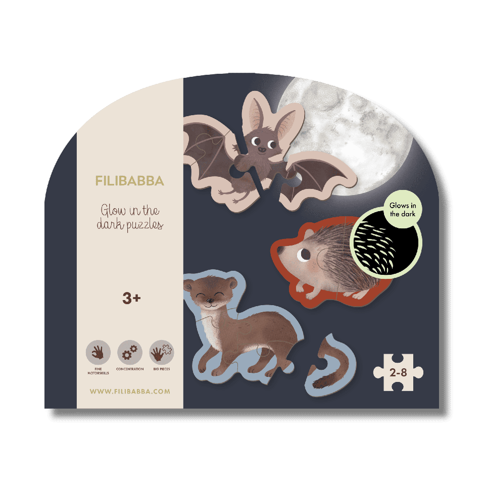 Filibabba - Selvlysende puslespil - Skovens dyr