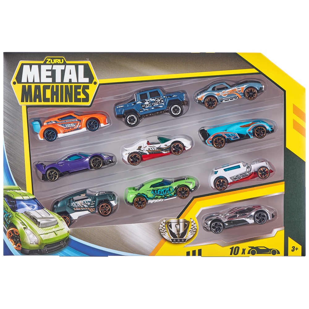 Metal Machines Mini-Rennwagen-Spielzeug, 10er-Pack, Serie 2 von ZURU