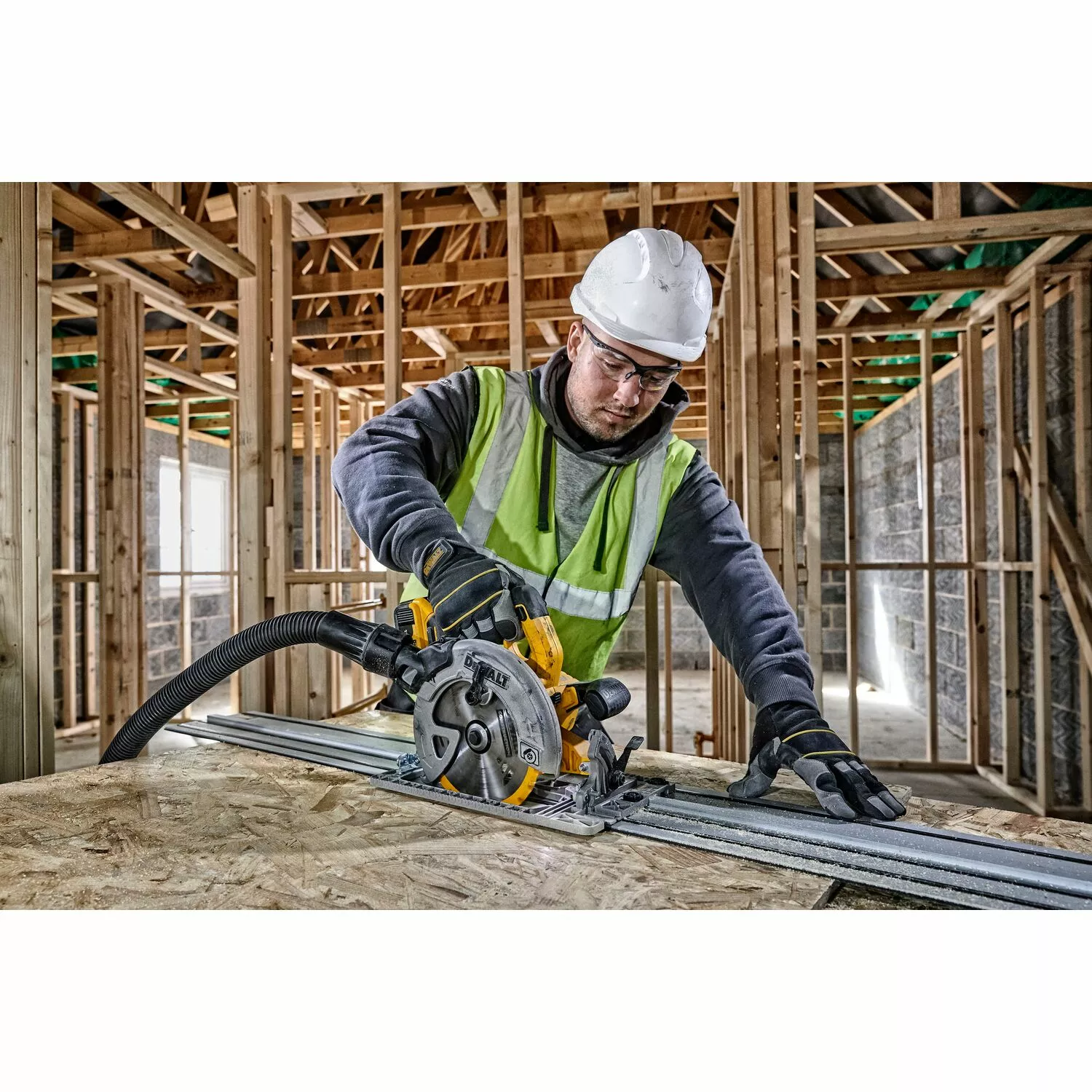 DeWALT DCS572P2-QW 18V Li-ion XR Accu cirkelzaag set (2x 5.0Ah) in koffer - 184 mm