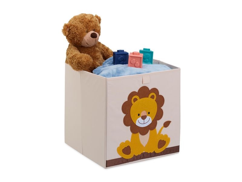 relaxdays Spielzeugbox Löwe Faltbare Aufbewahrungsbox für das Kinderzimmer