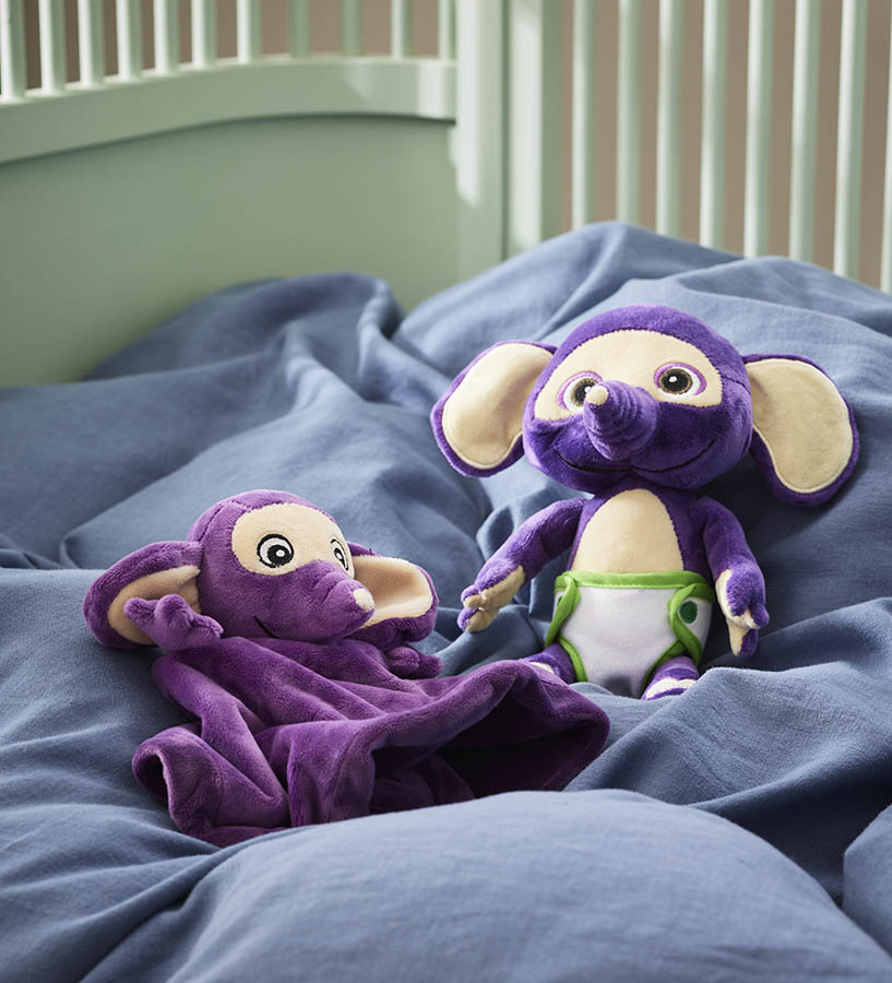 Fantus kosebamse 23 cm lilla