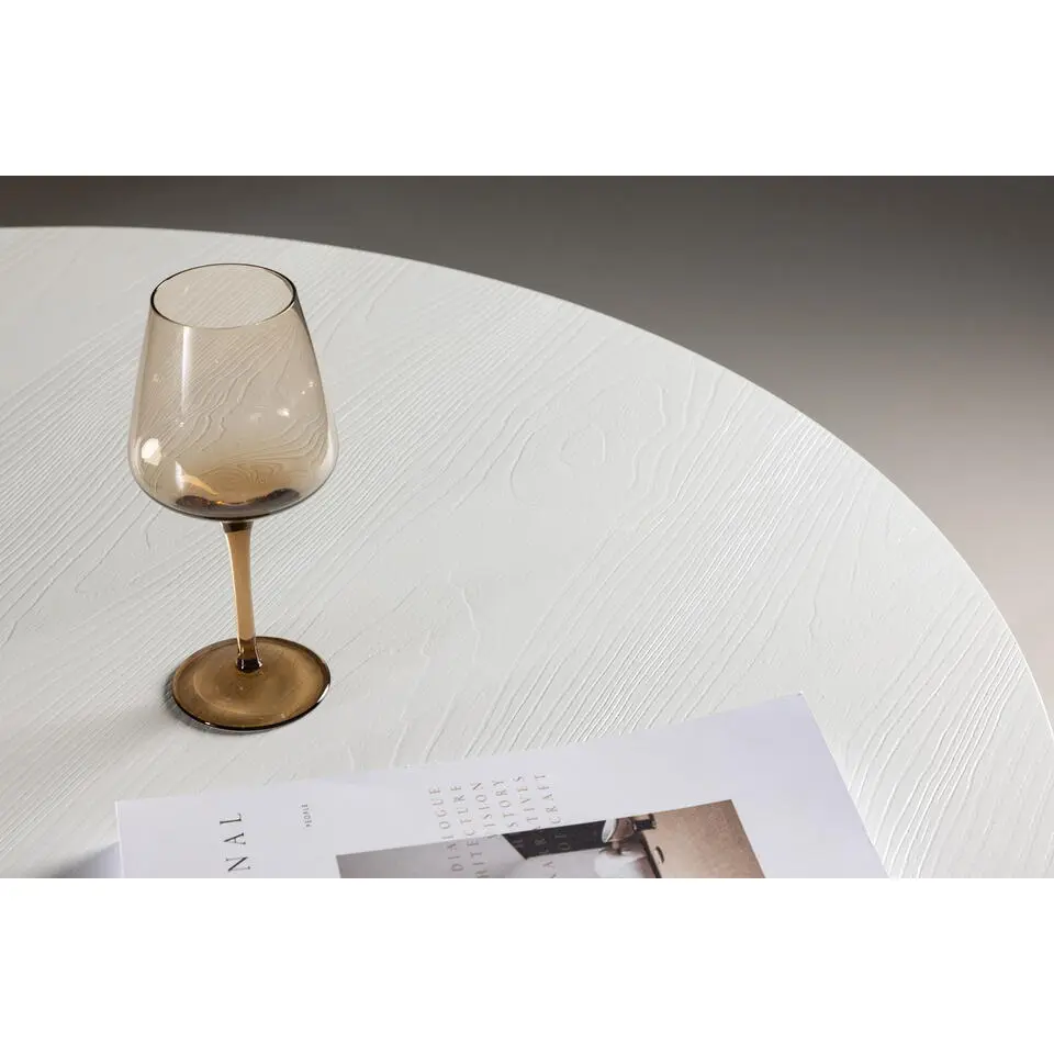 Eettafel Rond Wit 110cm - Fineer - Scandinavisch - Tafel Härön