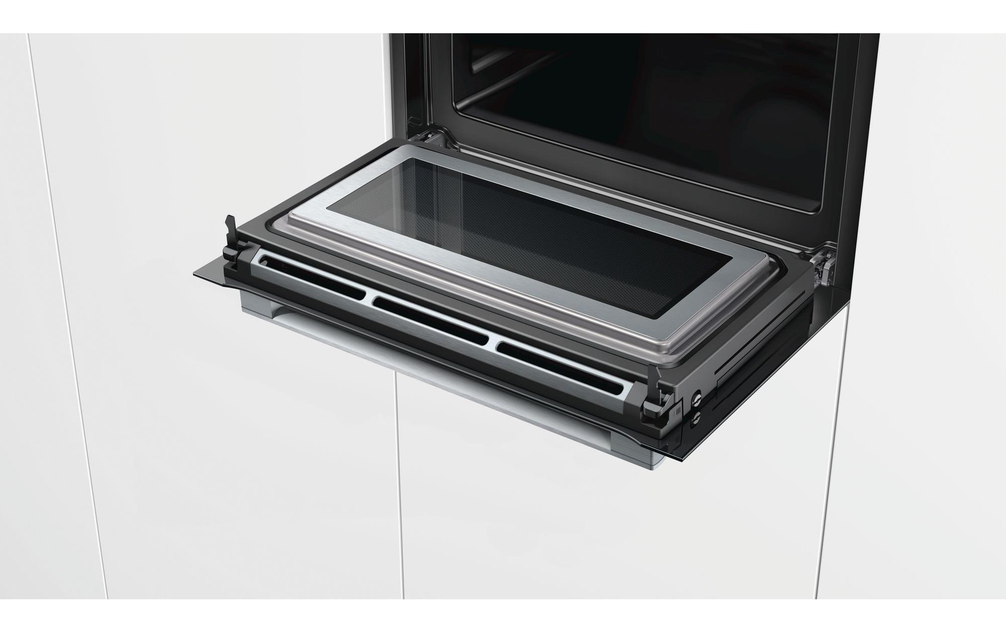 Einbaubackofen mit Mikrowelle CMG633BS1 Edelstahl/Schwarz<br>Kompakter Einbaubackofen mit Mikrowelle