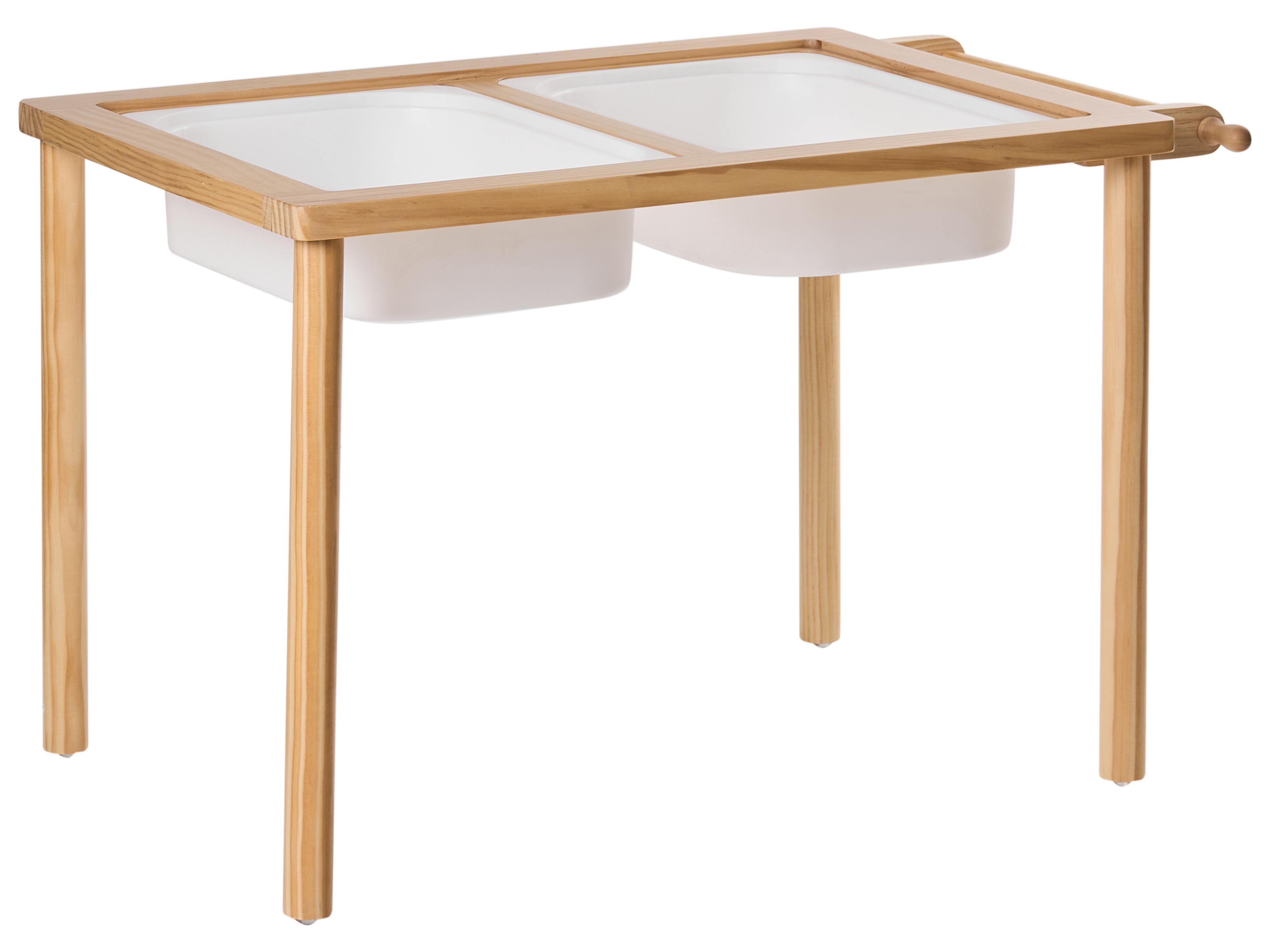 Kindertafel en stoel set KEMPSEY Lichtbruin met opbergruimte