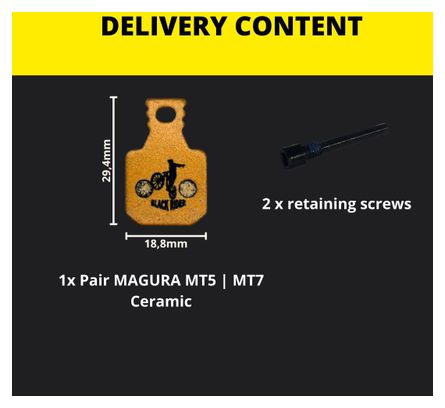 Paires de Plaquettes BLACK RIDER pour Magura MT5|MT7 Céramique 