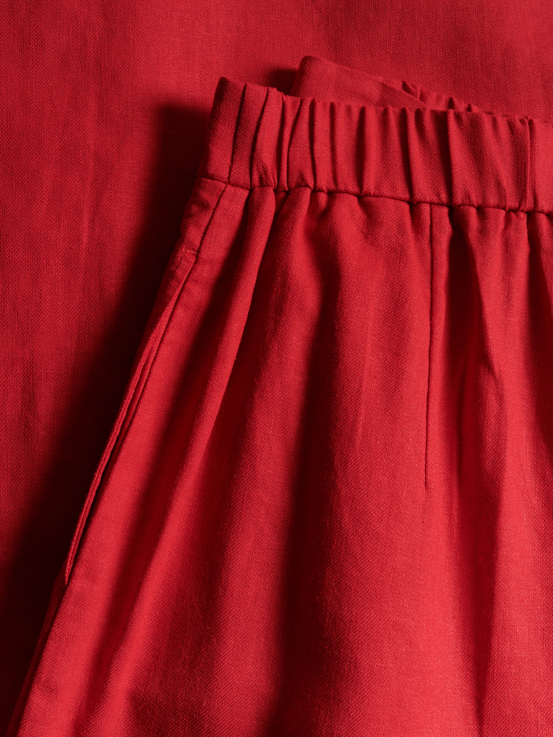 Wide-Leg-Hose mit hohem Leinenanteil