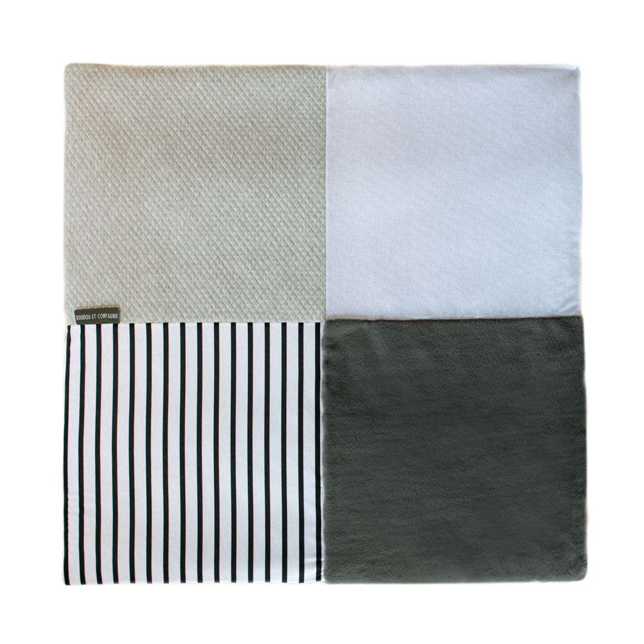 Doudou et Compagnie Tapis de jeux Tapidou Mosaique gris