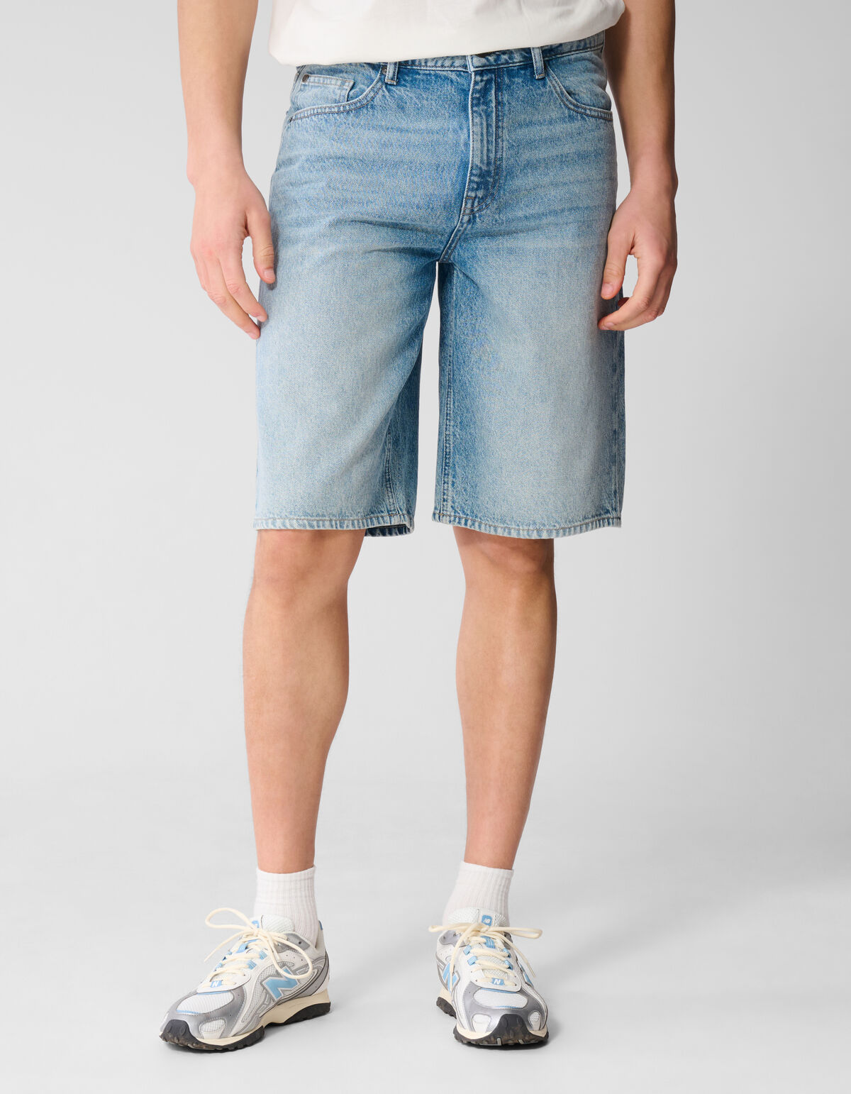 Relaxed Fit Denim Short Mediumstone