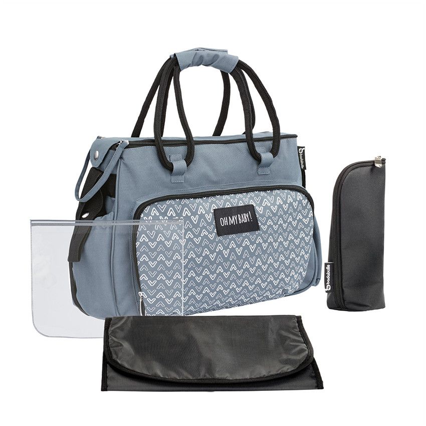 Sac à langer BOHO – Gris - Doré