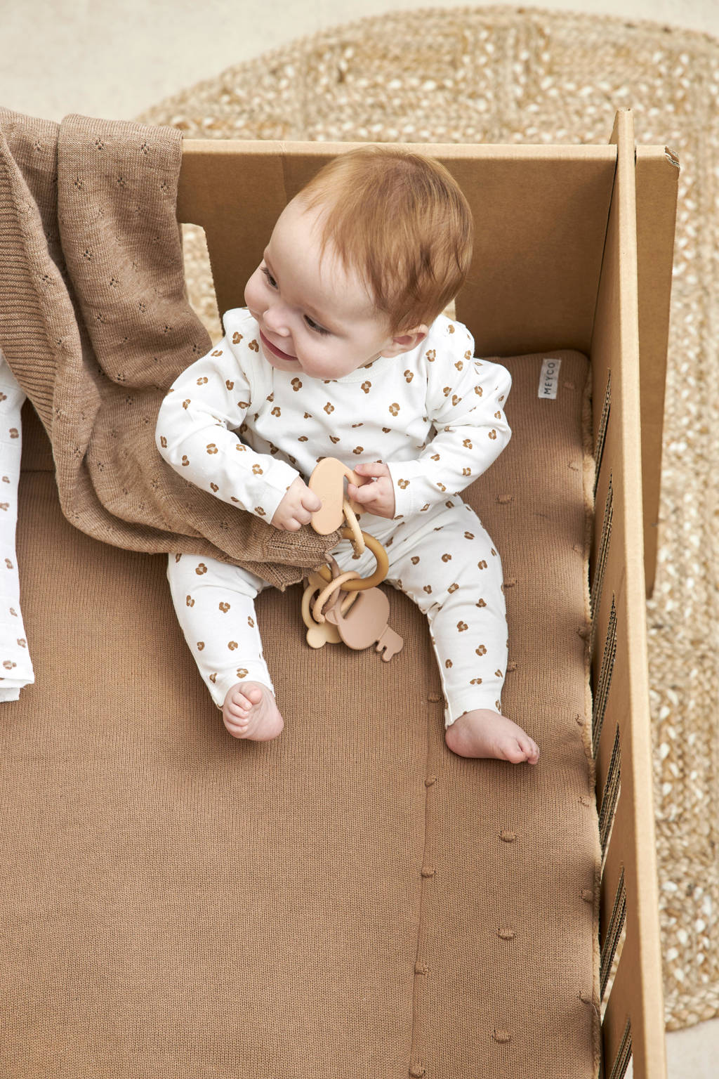 boxkleed Mini Knots 77x97 cm Toffee