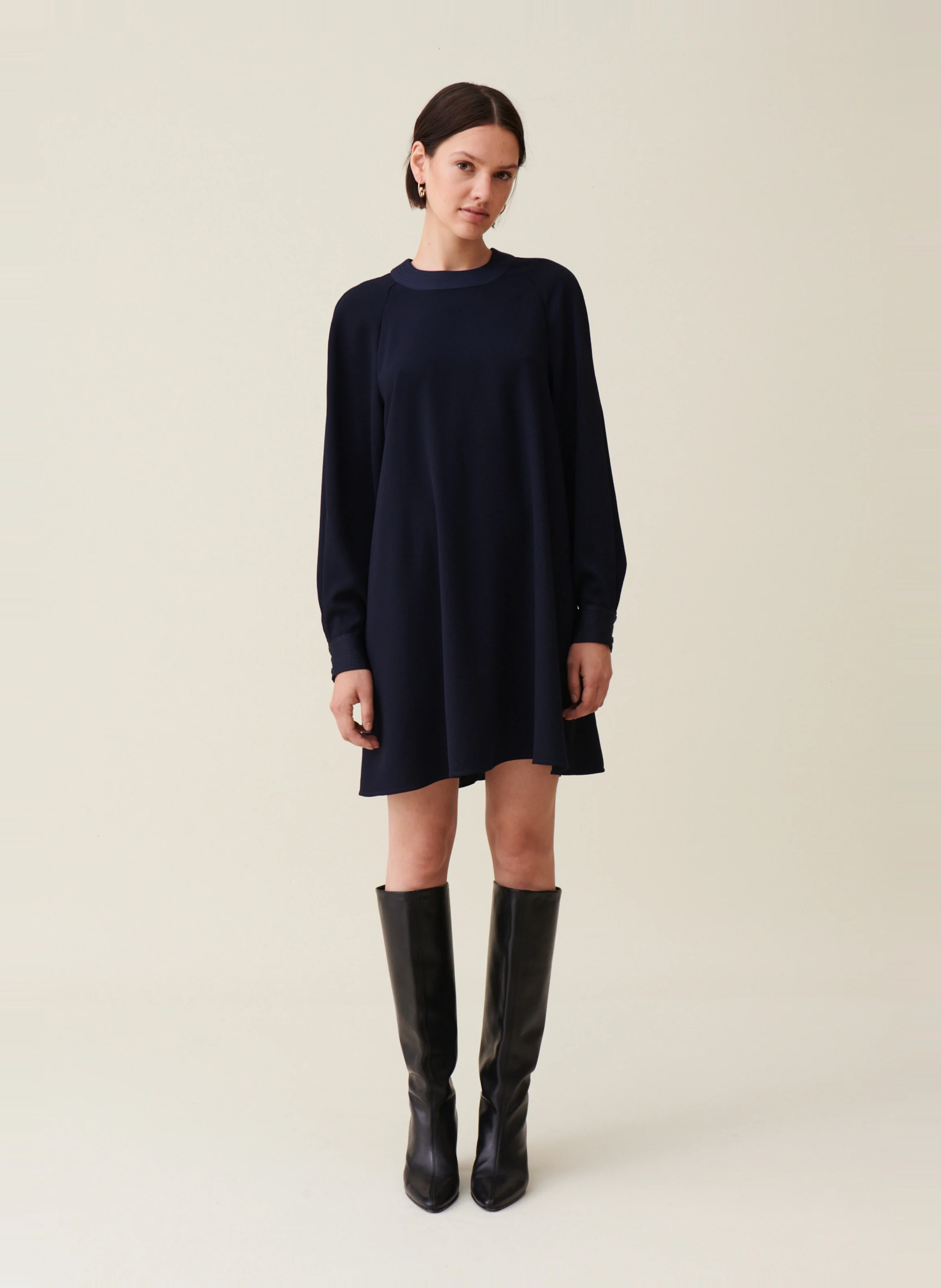 Robe babydoll ceinturée | Bleu