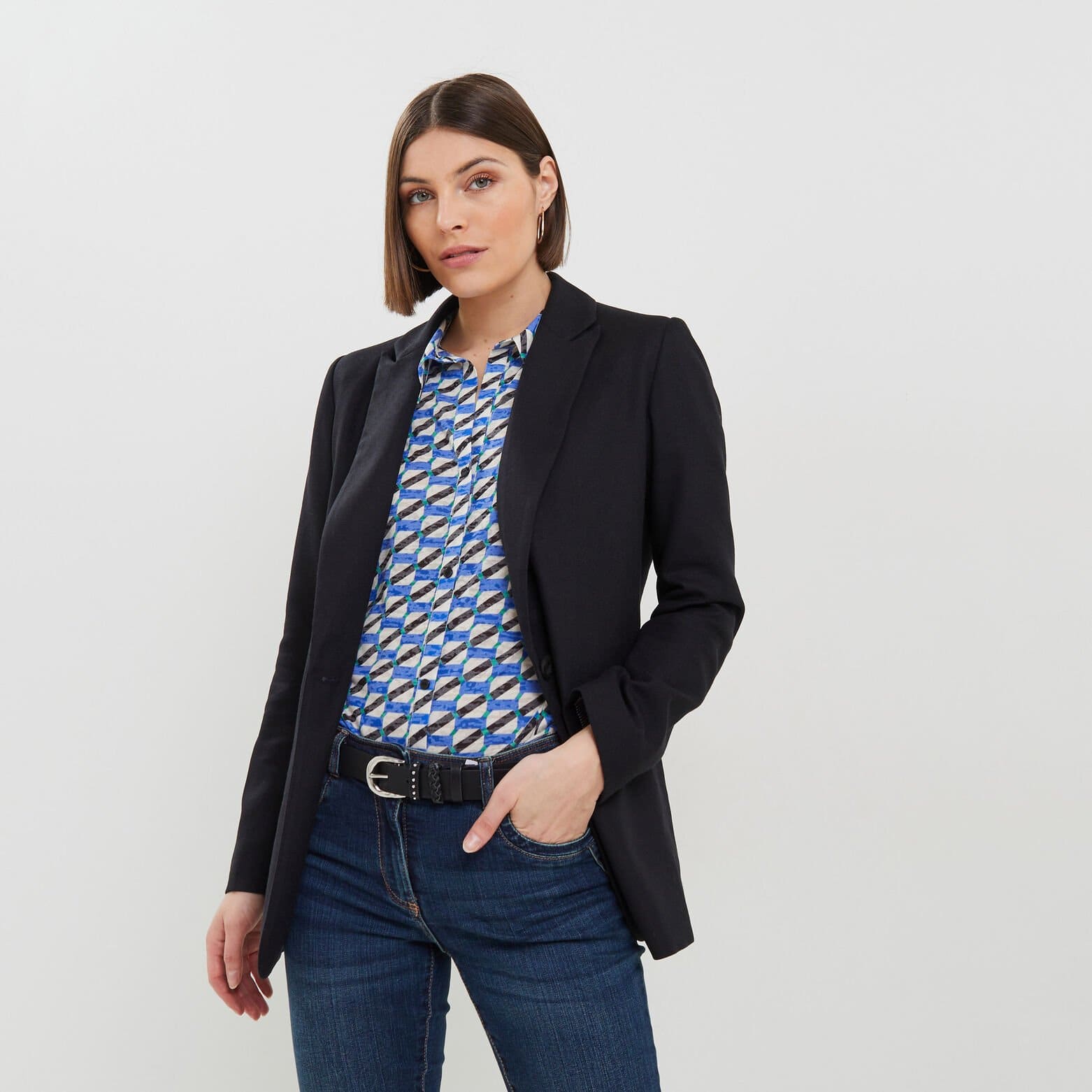 Blazer coupe droite femme