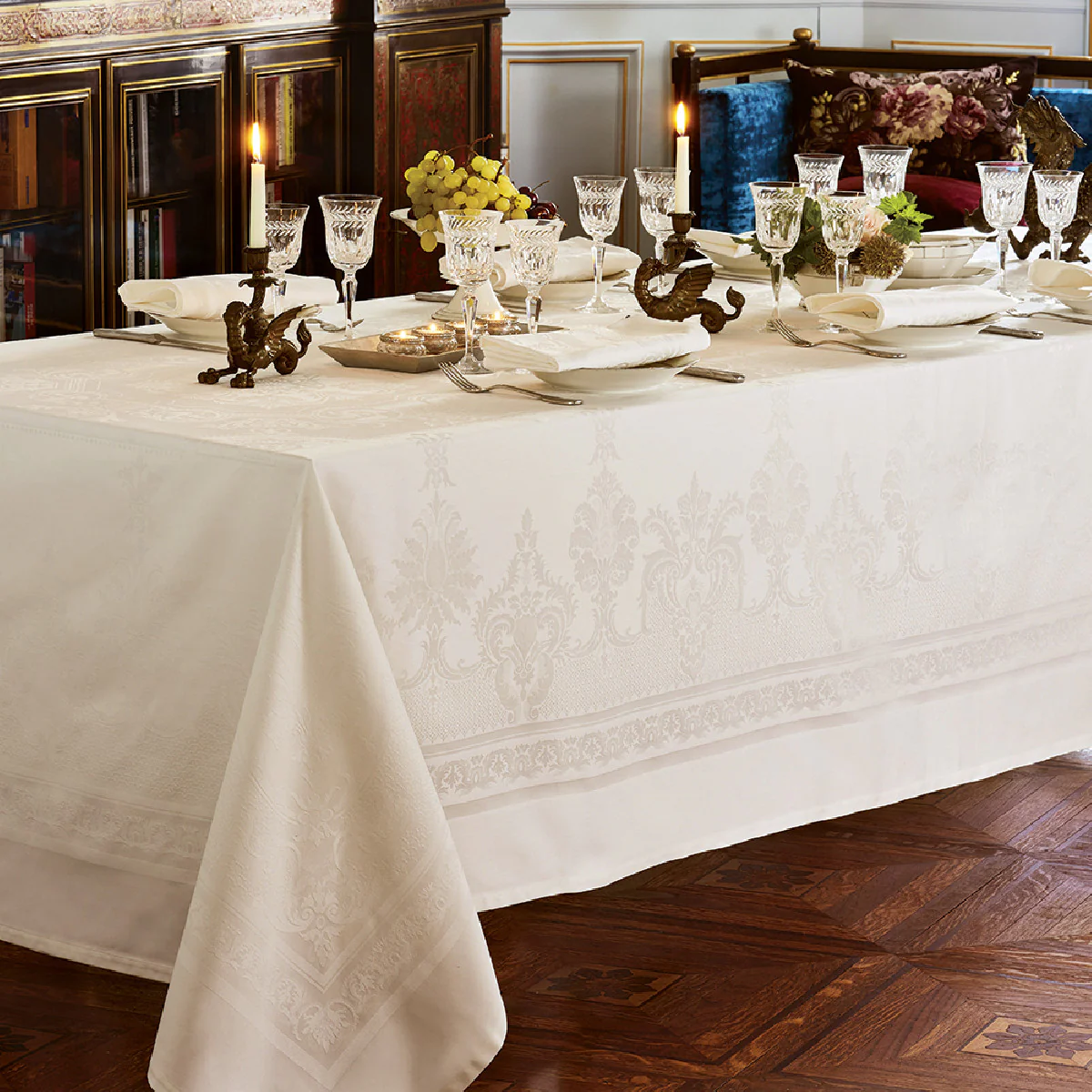 Nappe pur coton ivoire 190X370 Garnier Thiebaut