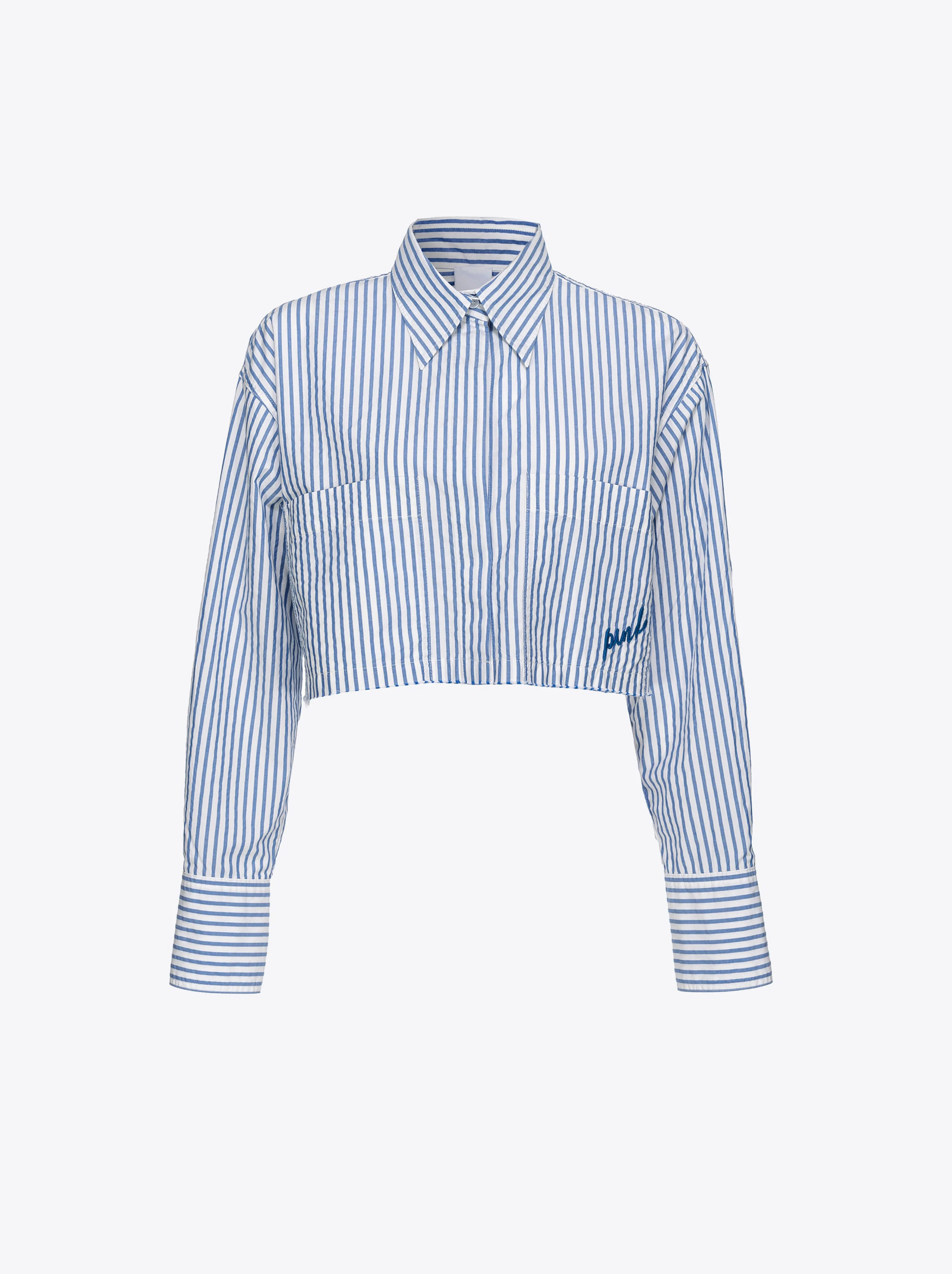 Chemise courte à rayures | Multicolore