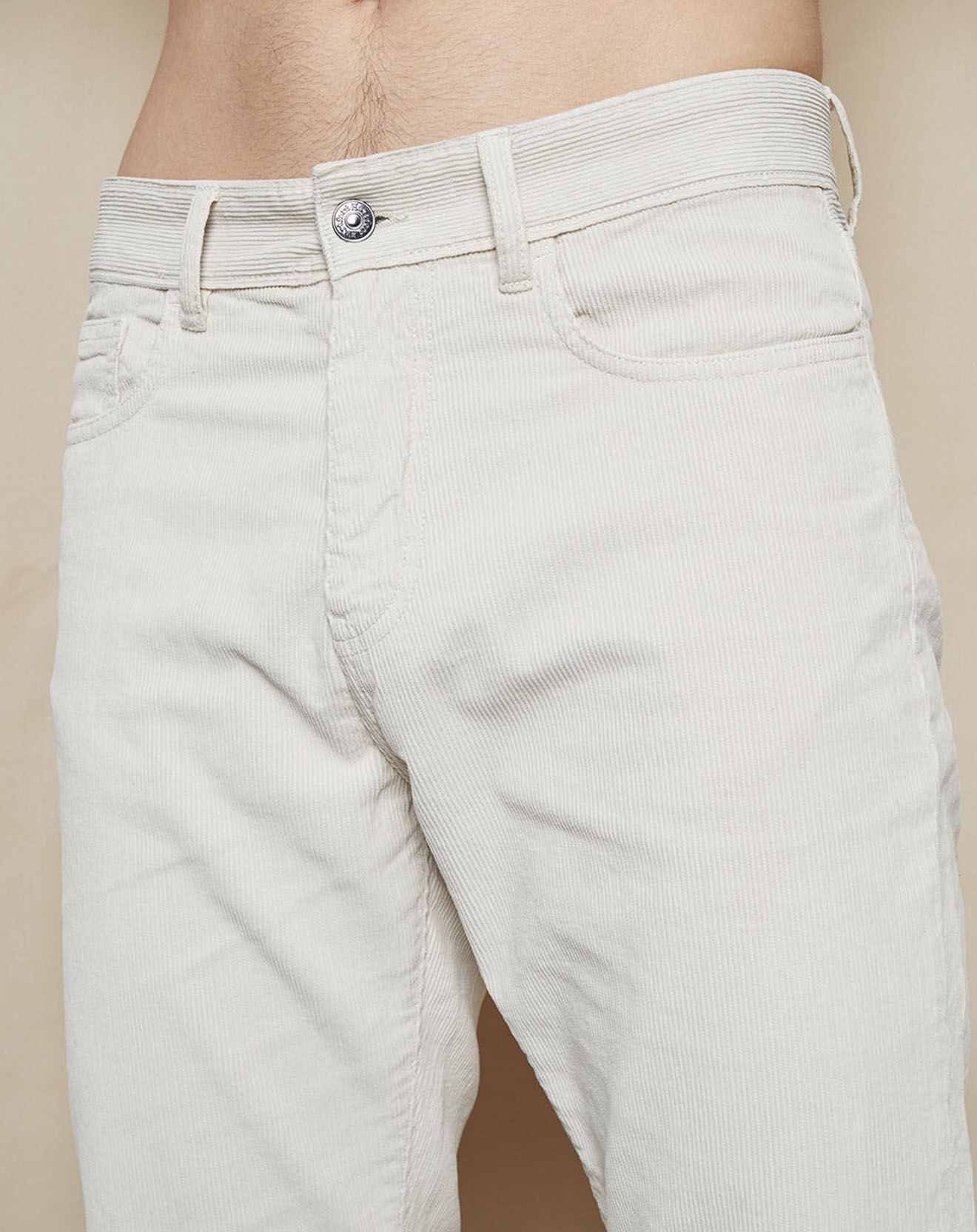 Hartford Pantalon en velours côtelé Tim sable