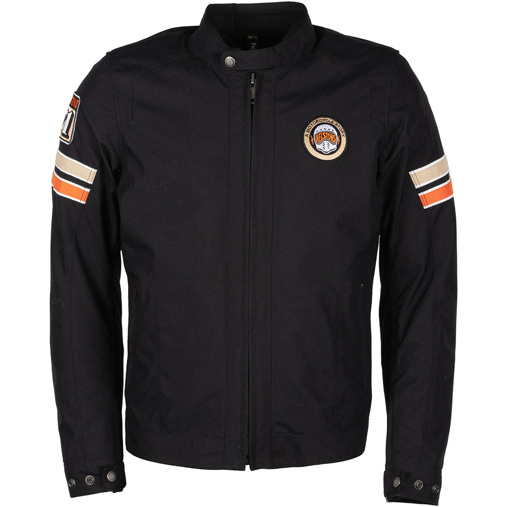 Helstons - Blouson Elron tissu technique Noir / Beige / Orange