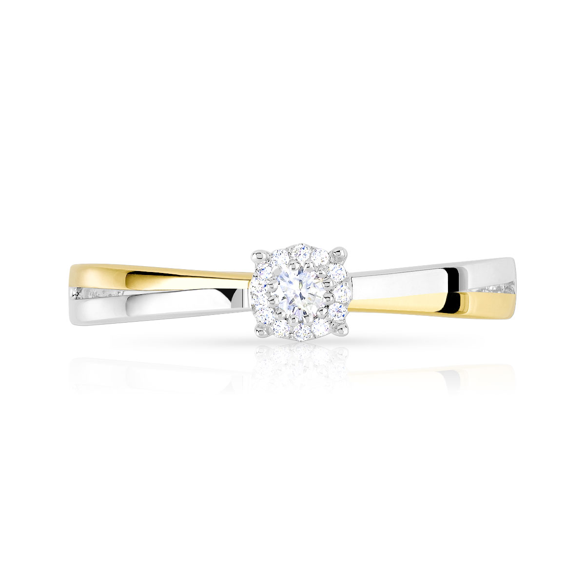 Bague 2 ors 375 diamants
