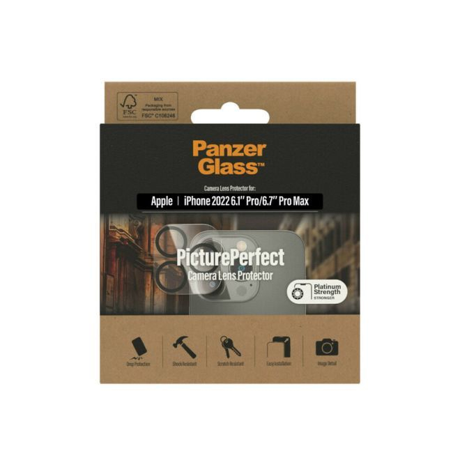iPhone 14 Pro / iPhone 14 Pro Max Kamera Objektiv Protector Vollschutz Panzer Glas (0400) - Transparent
