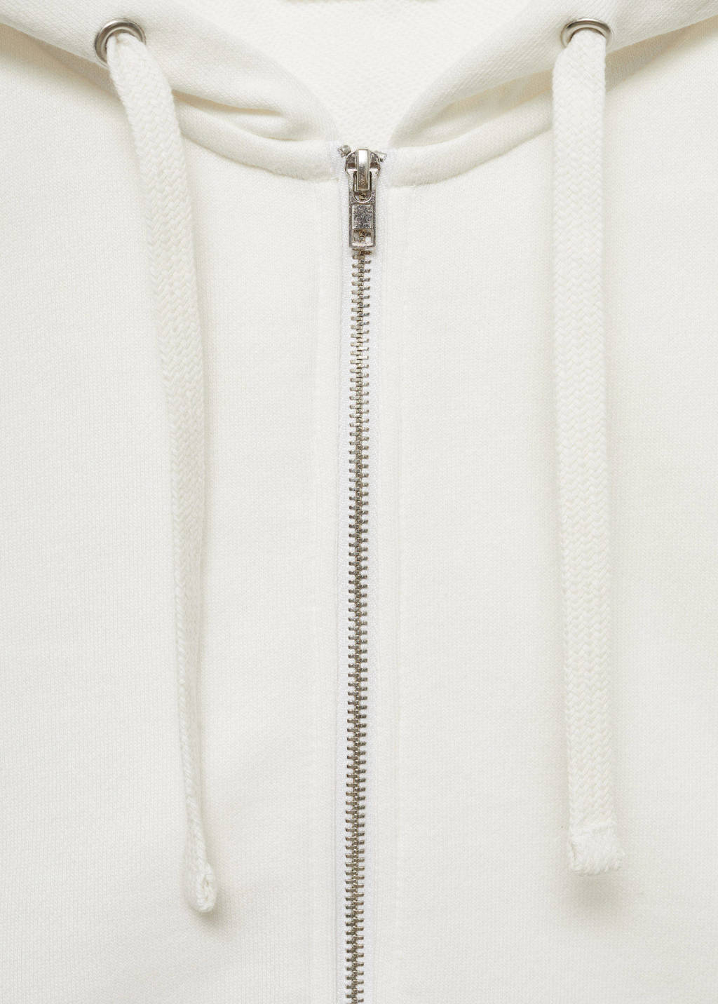 MANGO TEEN sweatvest naturel wit
