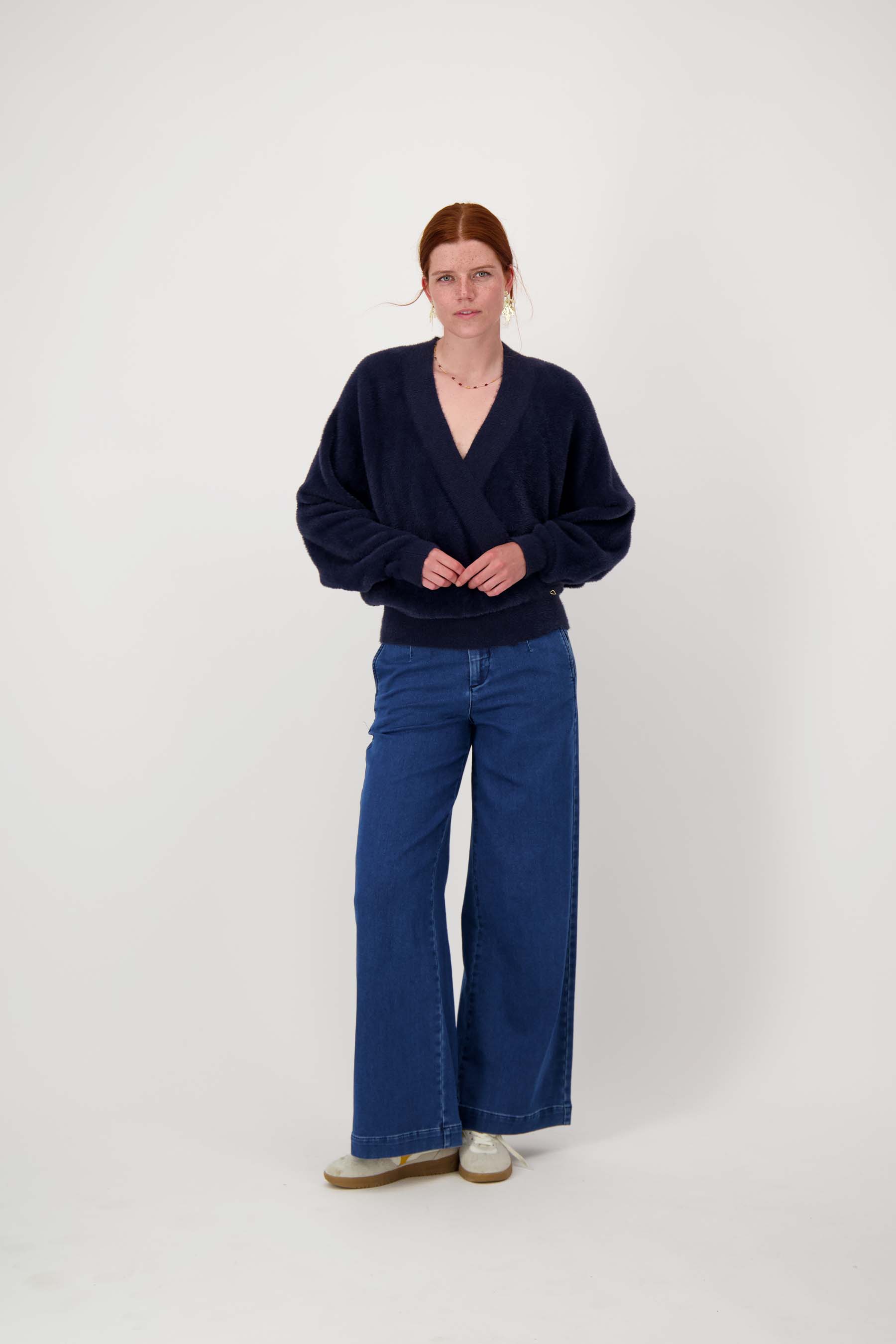 wikkel trui in fluffy garen