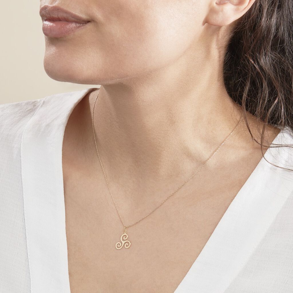 Pendentif Cobeia Triskel Or Jaune