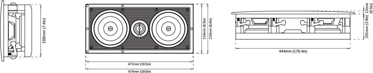 Sonus Faber Palladio PL-563 (la pièce) Enceintes encastrables