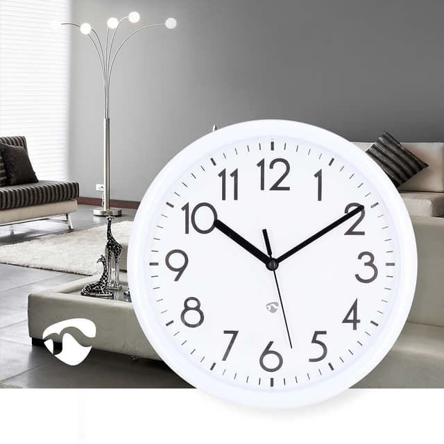 Nedis Vægur | Diameter: 220 mm | Plastik | Hvid