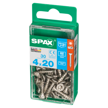 Spax schroef T-Star Plus roestvast 4x20 mm 30 stuks