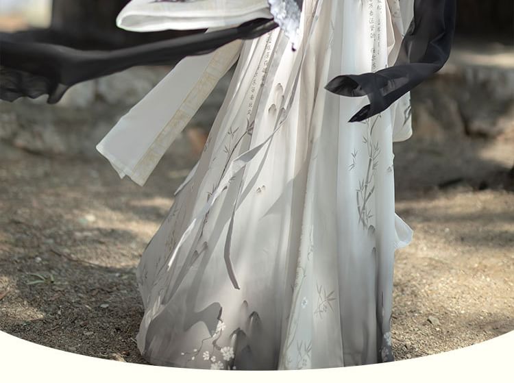 Francoix - Hanfu-kostuumset met lange mouwen en bloemenmotief