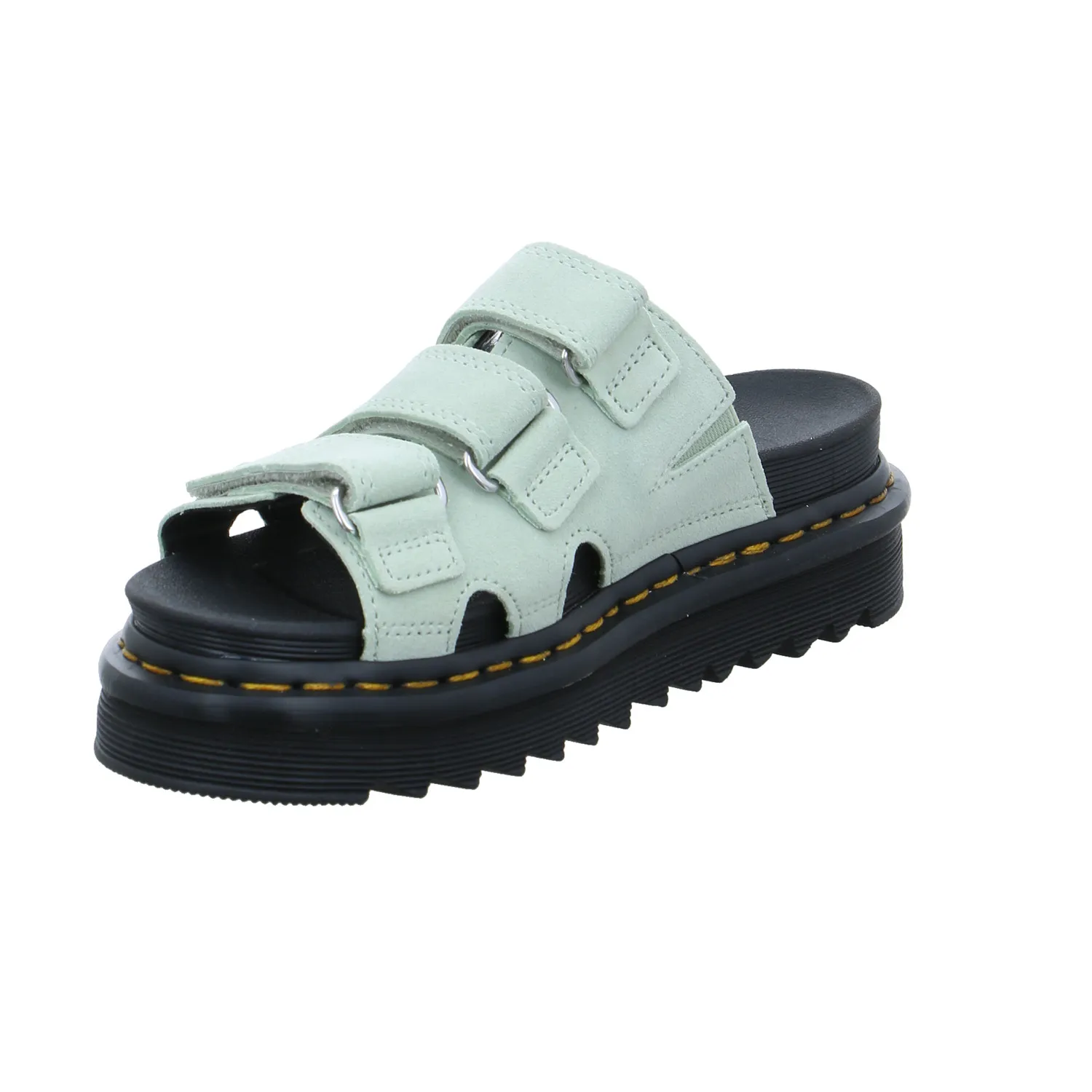 DR. MARTENS Pantolette Grün Leder