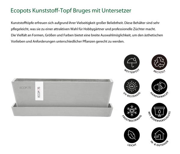 Ecopots Kunststoff-Topf Bruges mit