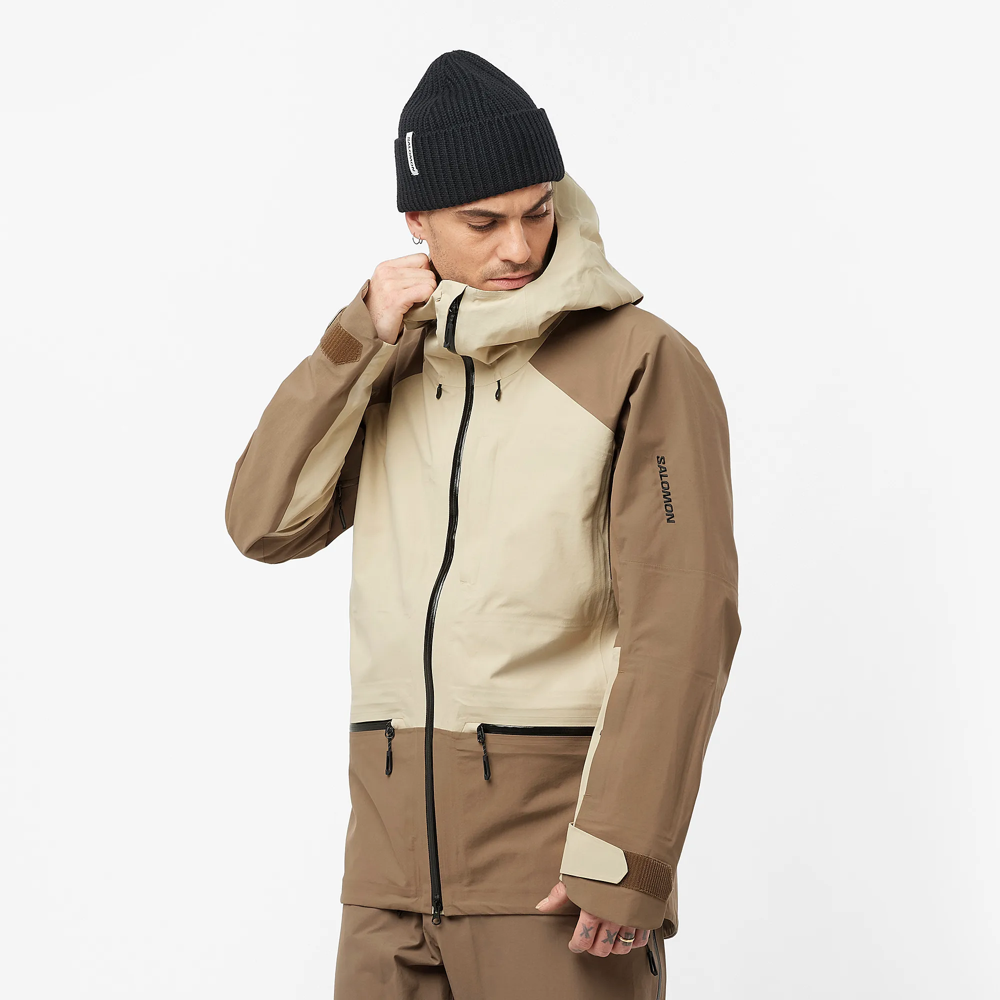 Salomon Absolute 3l Jkt M White Pepper / Shitake