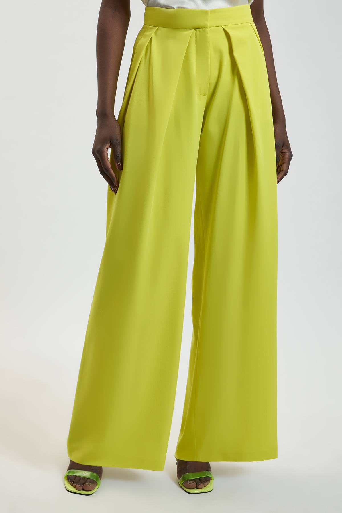 KarenMillen Pantalon Tailleur Large En Viscose Compacte