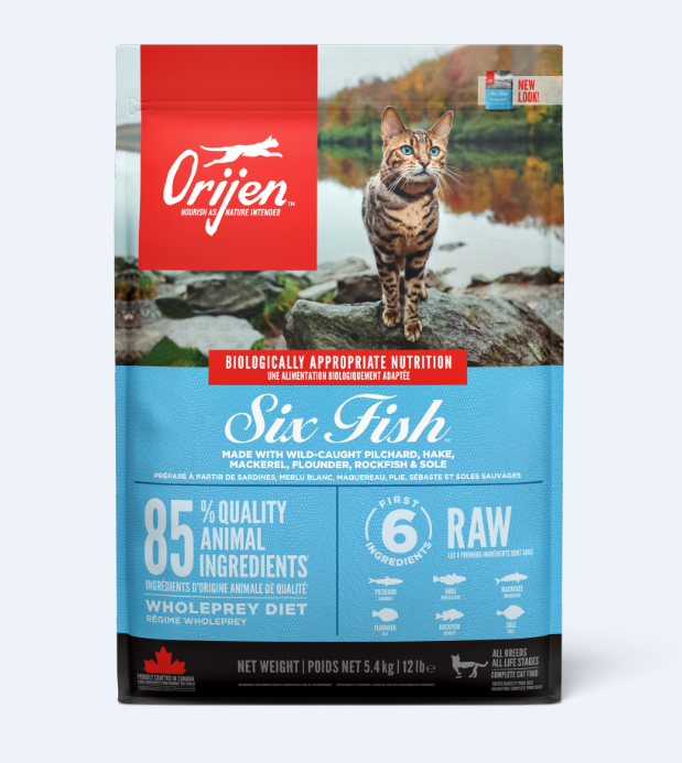ORIJEN - 6 Fish Cat - Kattefoder - Fisk - 1,8kg