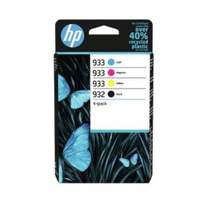 HP 932-933 Pack de 4 - noir et 3 couleurs - cartouche d'encre originale (6ZC71AE)