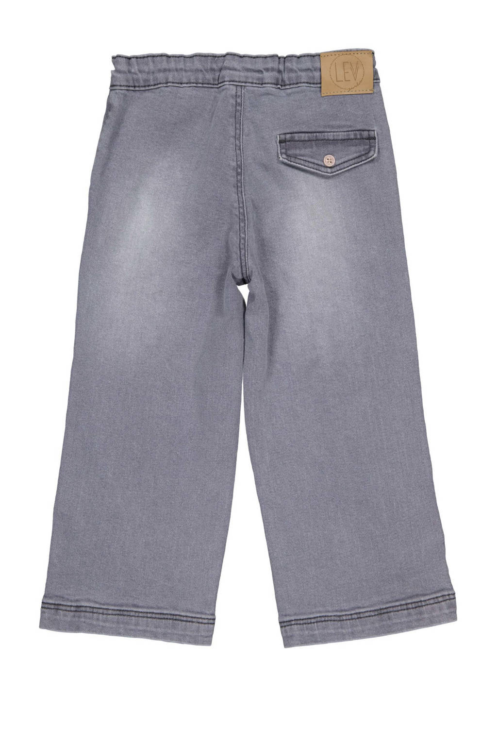 LEVV high waist wide leg jeans PUA met all over print grey