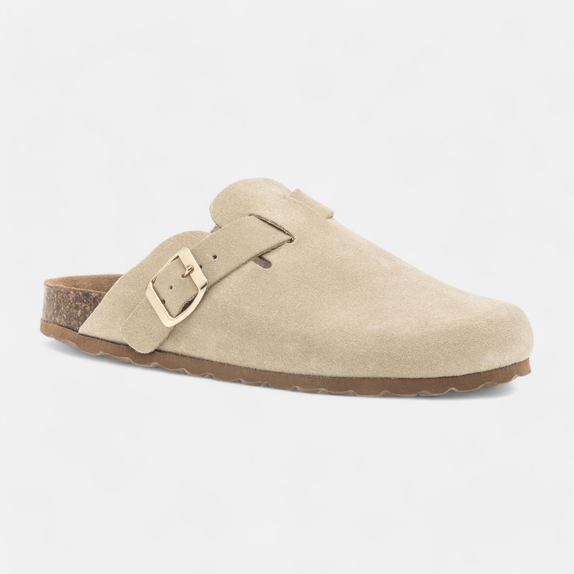 Mules Femme en cuir beige