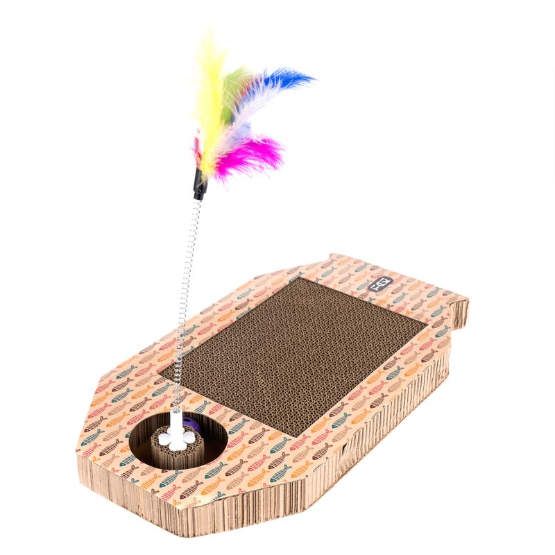 Griffoir TIAKI Poisson avec circuit à bille pour chat