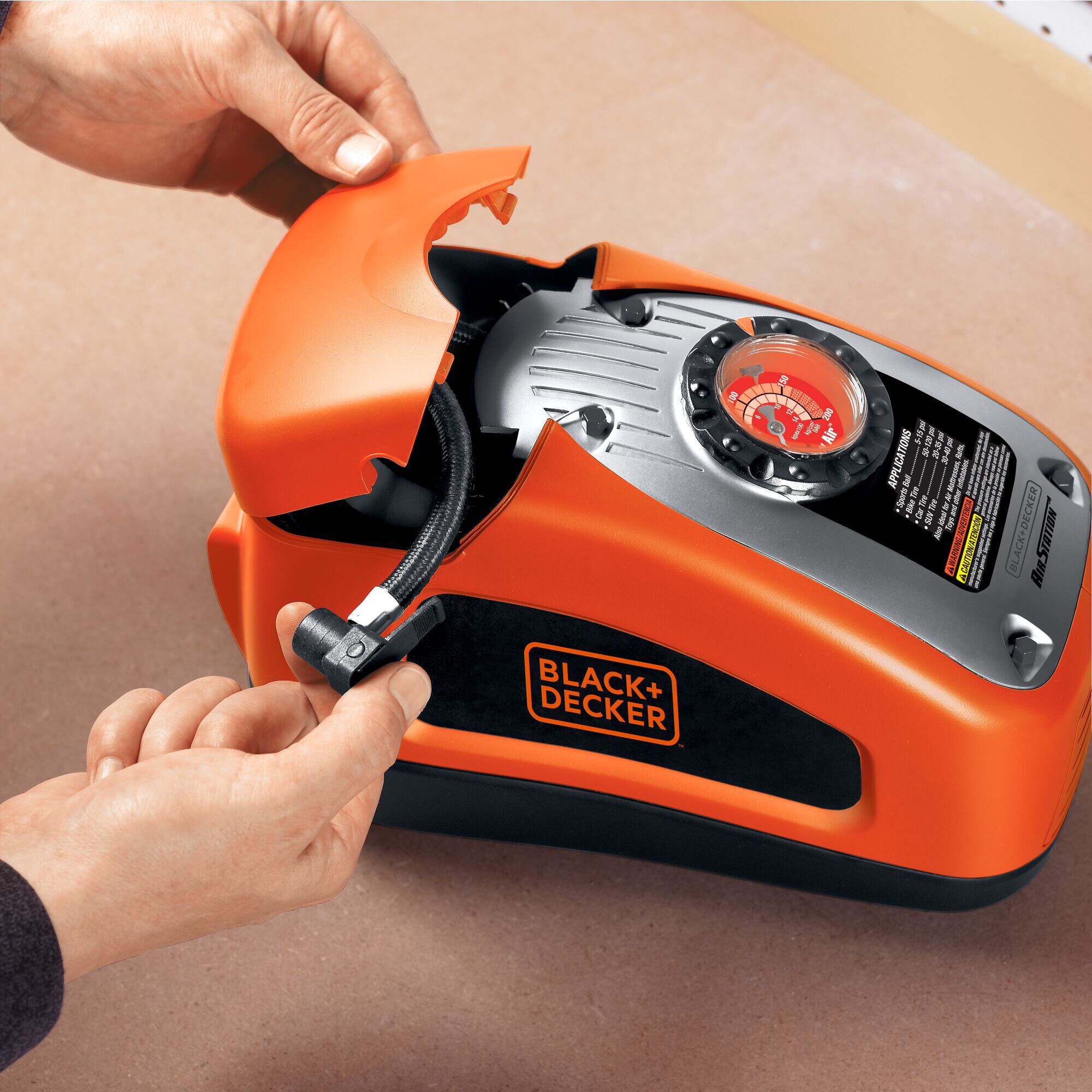 BLACK+DECKER Luftpumpe Kompressor ASI300, 11bar