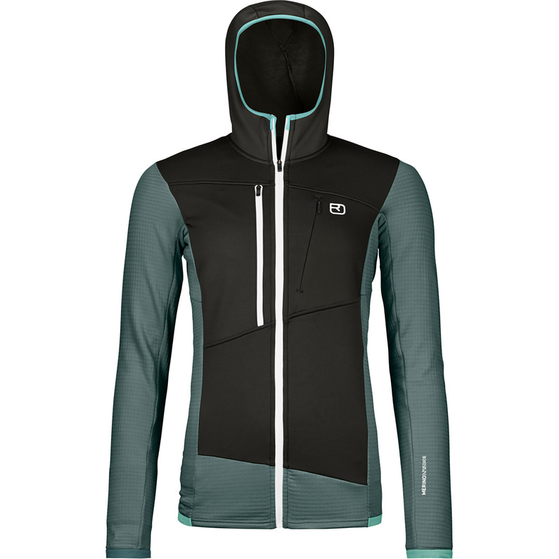Ortovox Damen Fleece Grid Hoodie Jacke