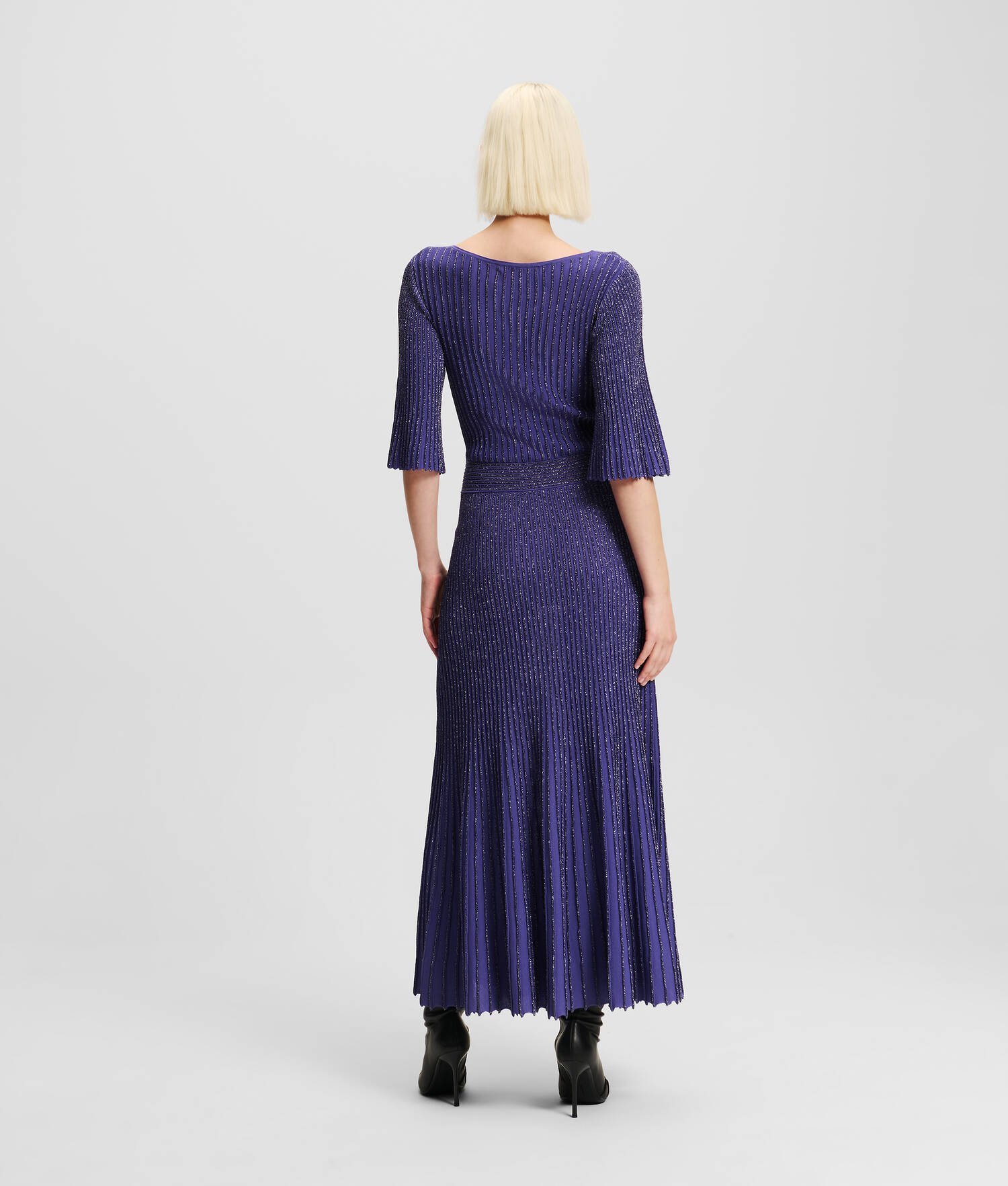 ROBE TRICOT PLISSÉE EN LUREX