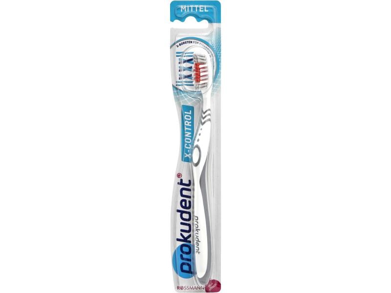 Prokudent Handzahnbürste X-Control mittel 5 x 1 Stück Zahnbürste für eine gründliche Reinigung
