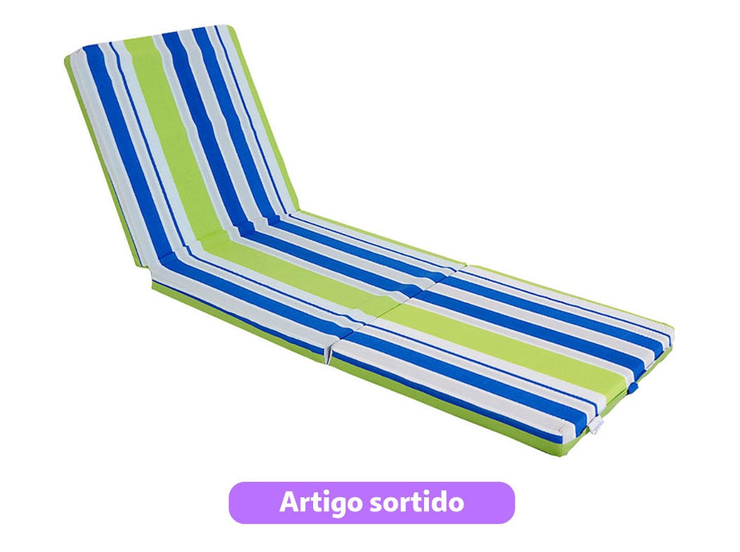 COLCHÃO TRIPARTIDO PVC 180X60X5CM CORES SORTIDAS