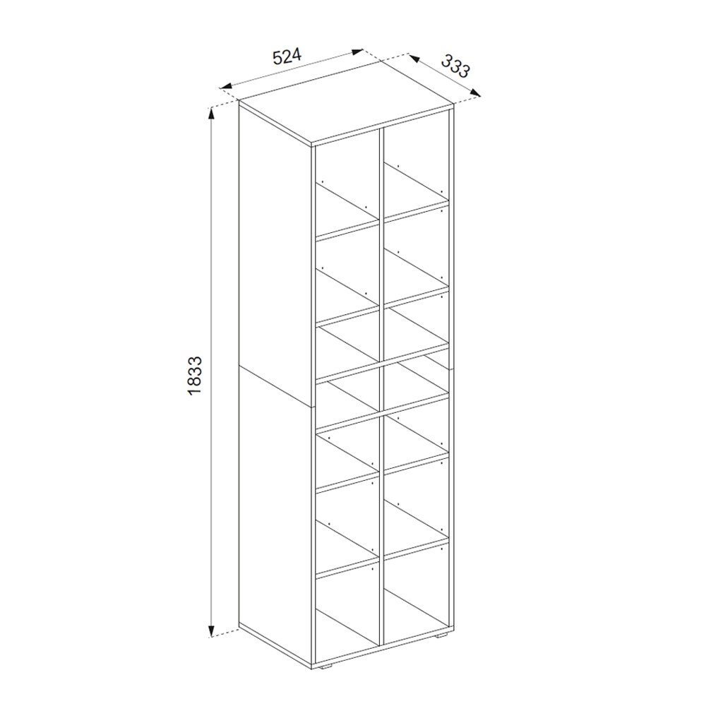 Kleiderregal Schrank Paris weiß