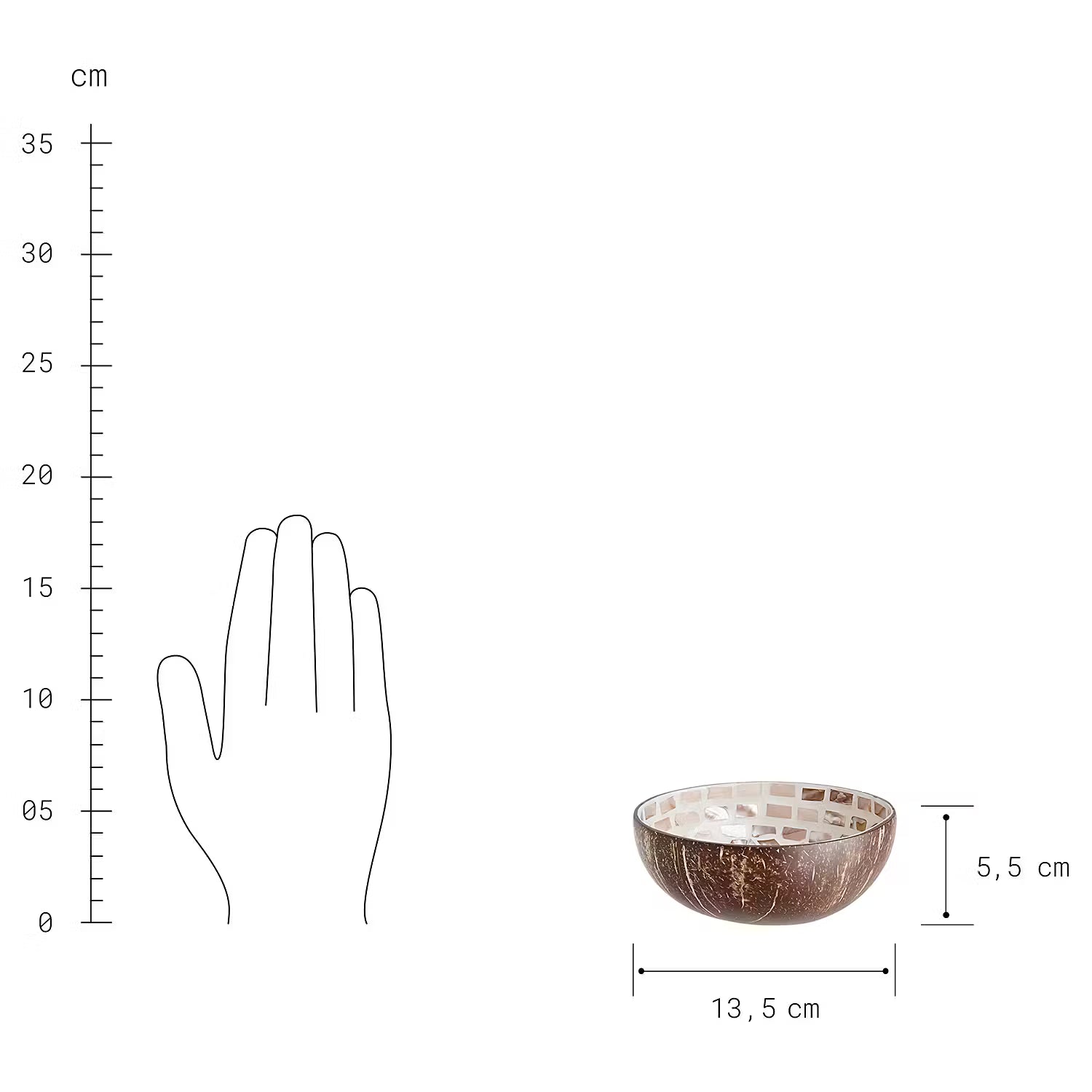 COCONUT Kokosnussschale 6er-Set