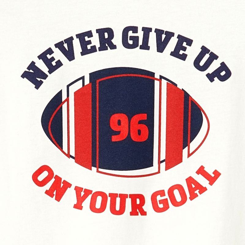 T-shirt manches longues rugby blanc garçon