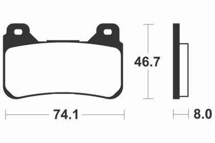 Plaquettes de freins Tecnium Racing métal fritté - MSR309