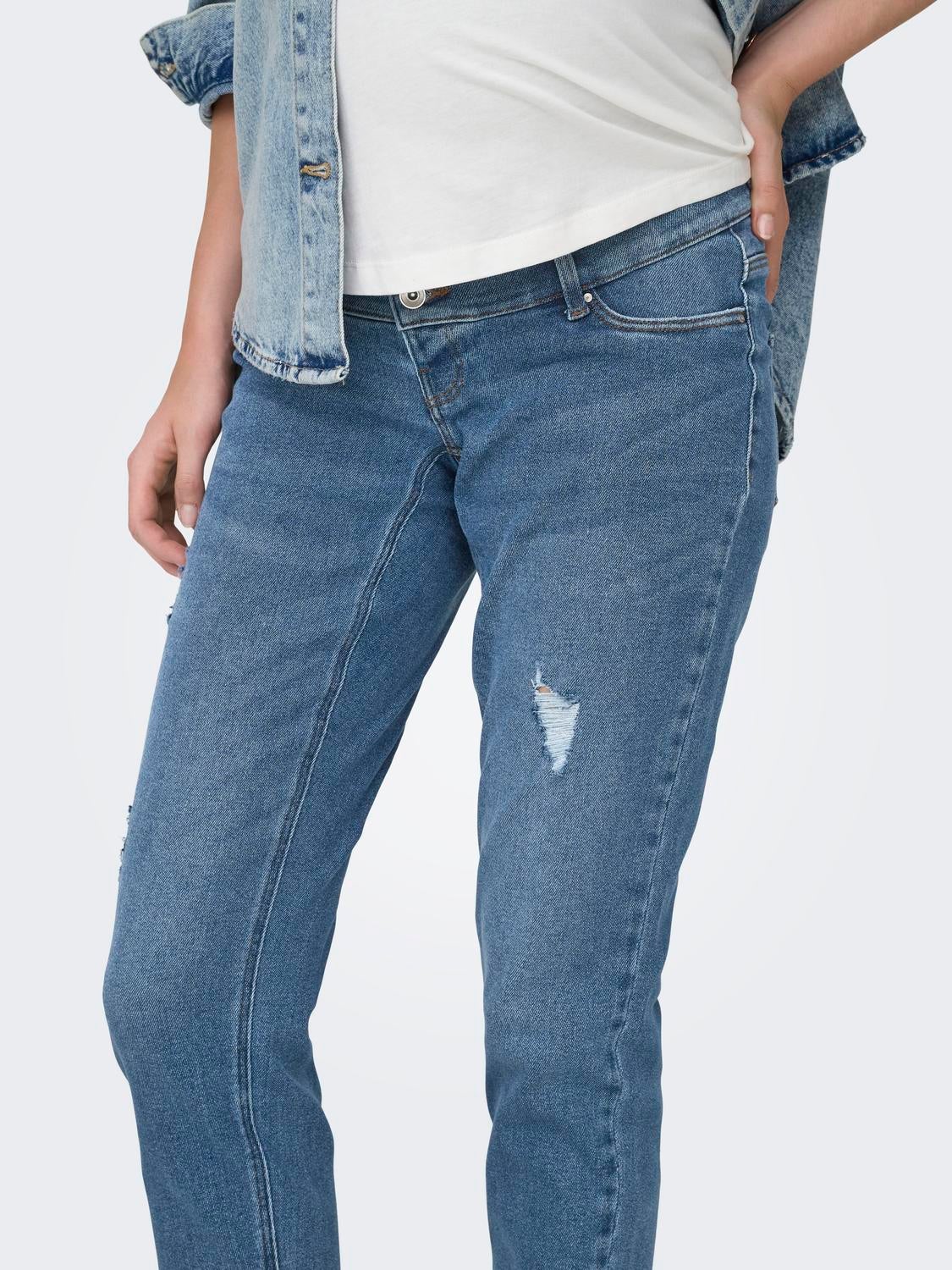 OLMCATWALK Hohe Taille Hohe Taille Jeans Light Blue Denim
