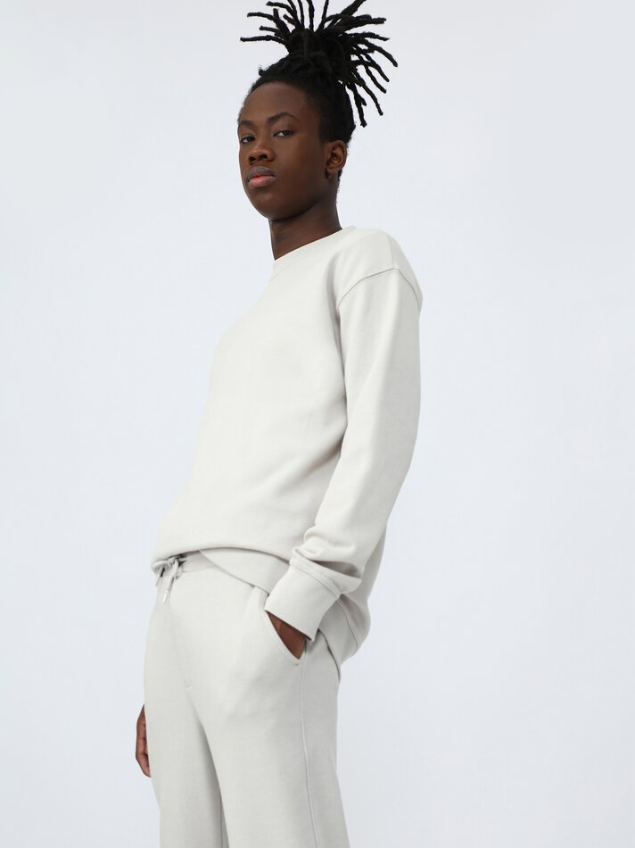 Calça jogger em piqué - Off-white